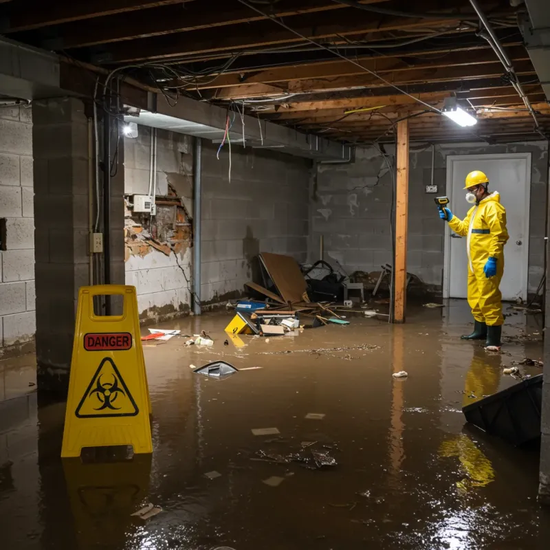 Flooded Basement Electrical Hazard in Stanton, CA Property